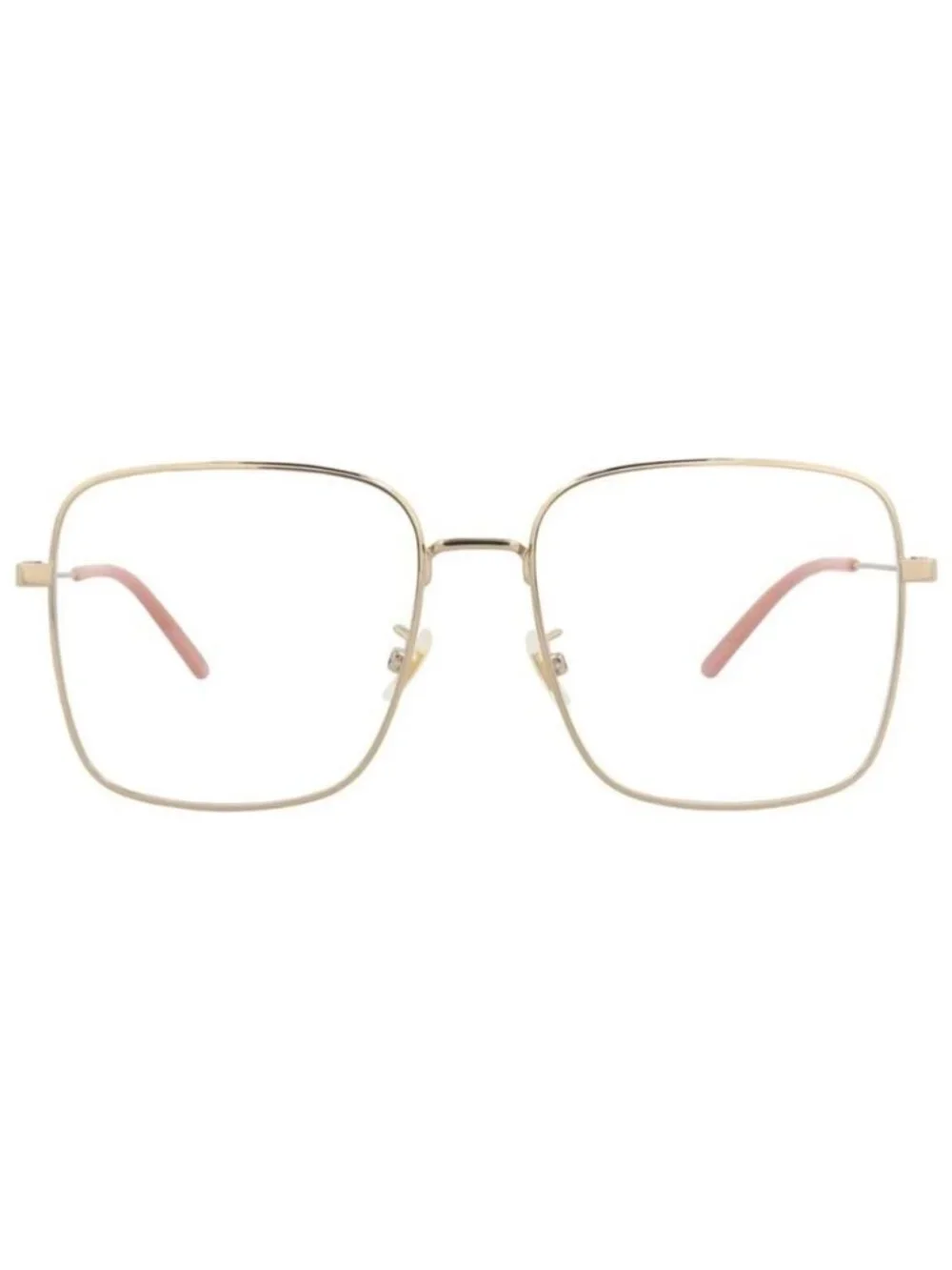 New Gucci Womens Square/Rectangle Gold Gold Transparent Fashion Designer Sunglas